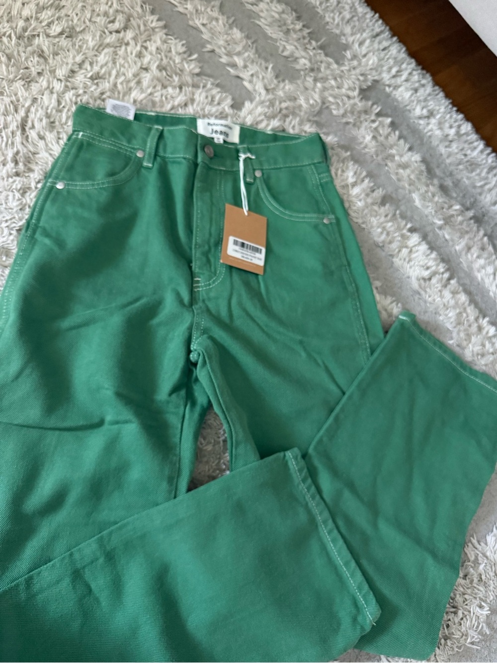 Reformation High-Rise Jeans in Green